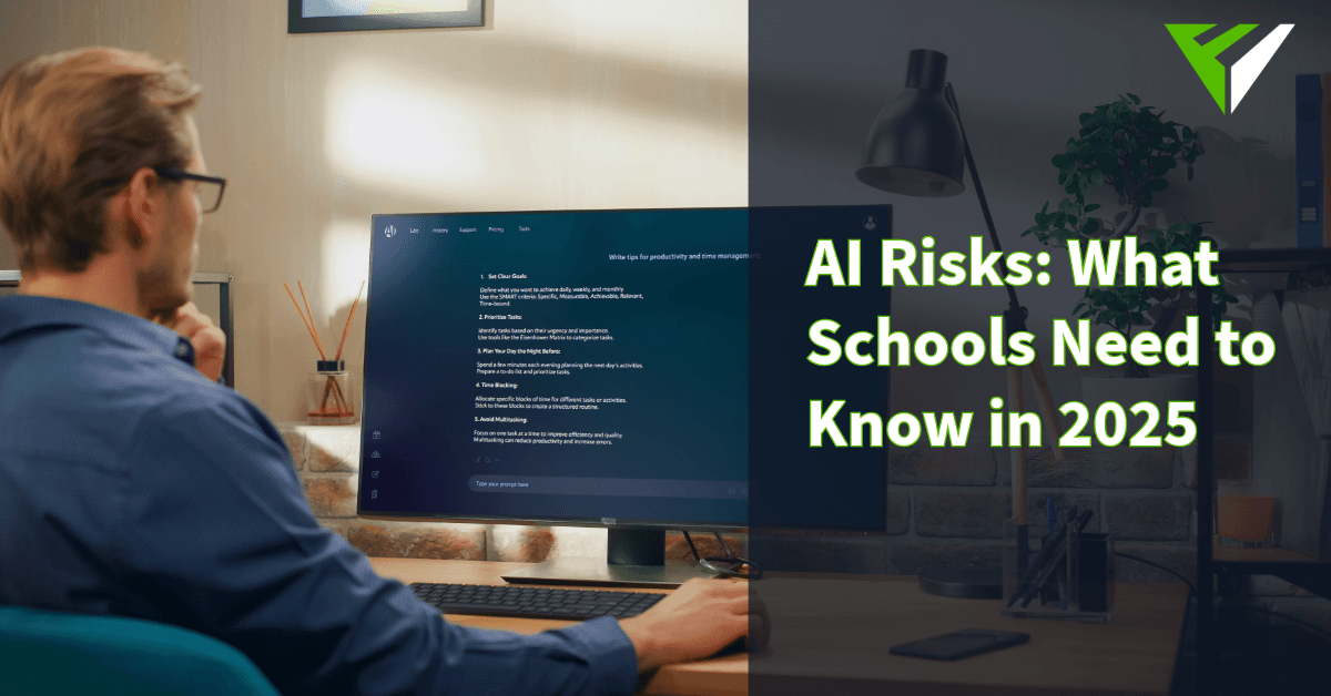 Teacher demonstrating ChatGPT, focusing on the hidden dangers of AI in schools regarding student safety and learning effectiveness