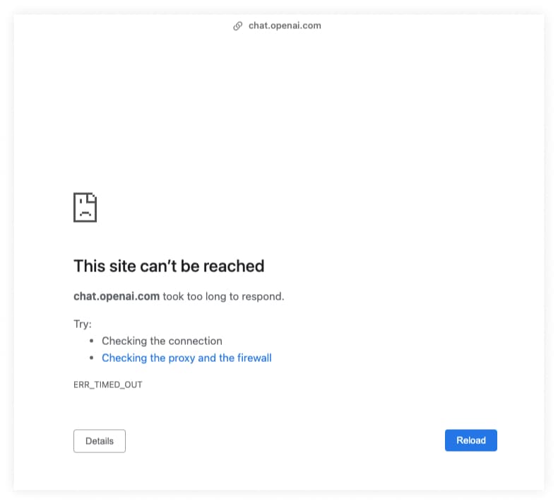 Browser time out error when blocking Chat GPT using Fortinet FortiGate's Application Control