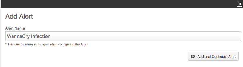 Adding an Alert for WannaCry Ransomware