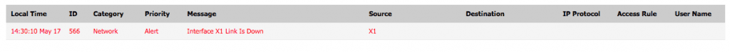 SonicWall X1 Interface Is Down