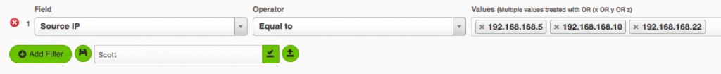 Saving an IP Address Filter