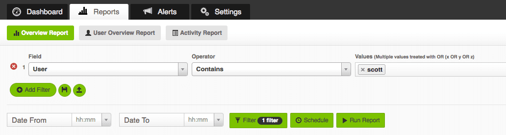 SonicWall User Contains Filter
