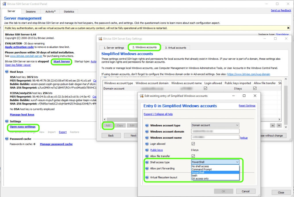 PowerShell over SSH Using Sophos UTM - Server Management
