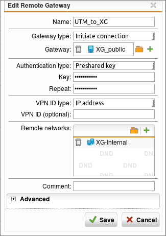 Configure Sophos IPSec site-to-site VPN
