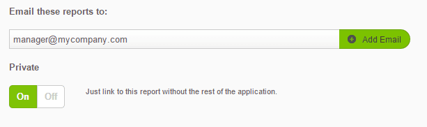 Private Report Sharing in Scheduled Reports