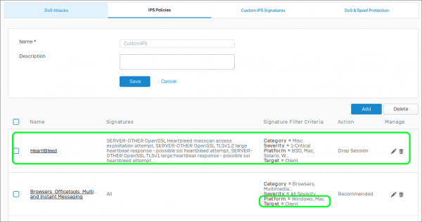 Sophos Intrusion Prevention System