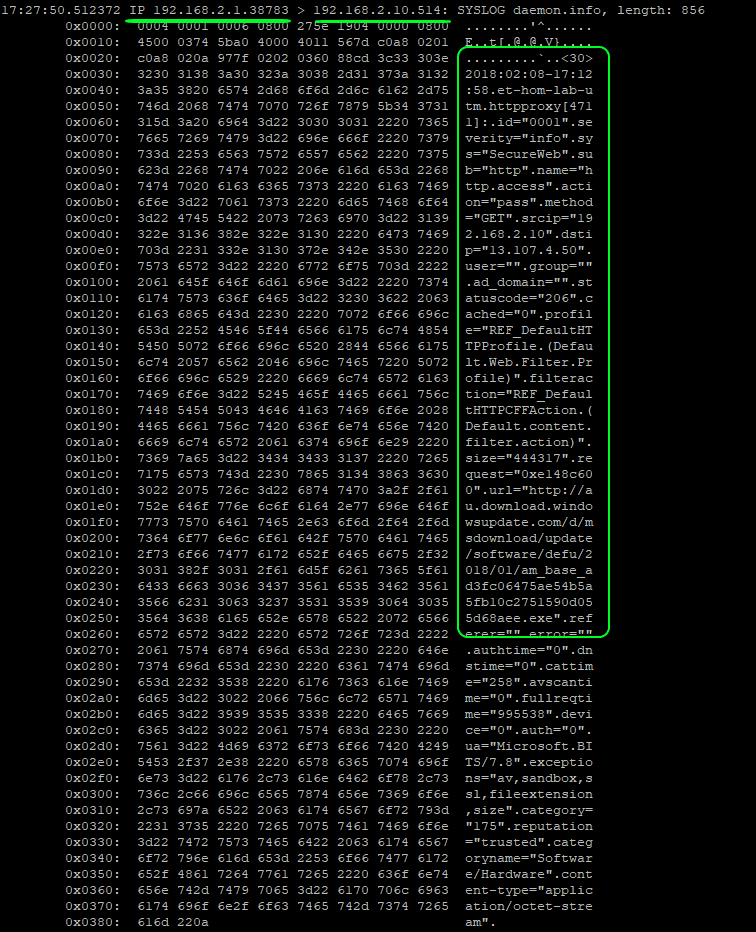 Sophos UTM tcpdump packet capture