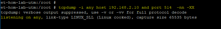 Sophos UTM tcpdump command