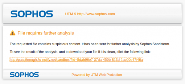 Sophos Sandstorm
