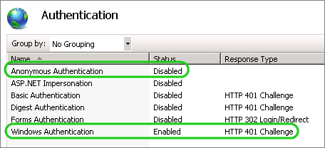 IIS Enabling Authentication