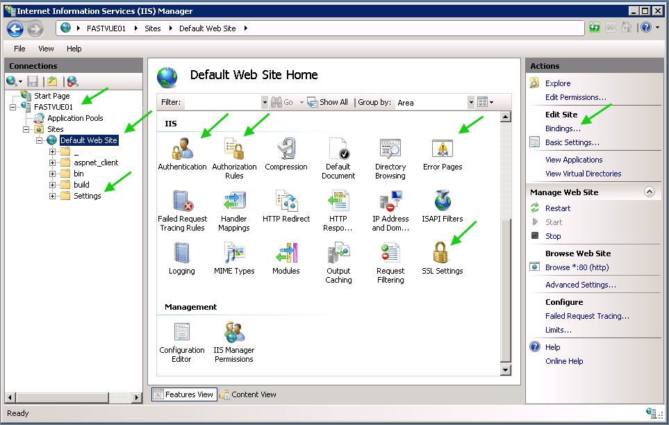 IIS Authentication and Authorization Features