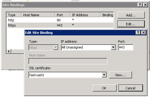 IIS Site Bindings