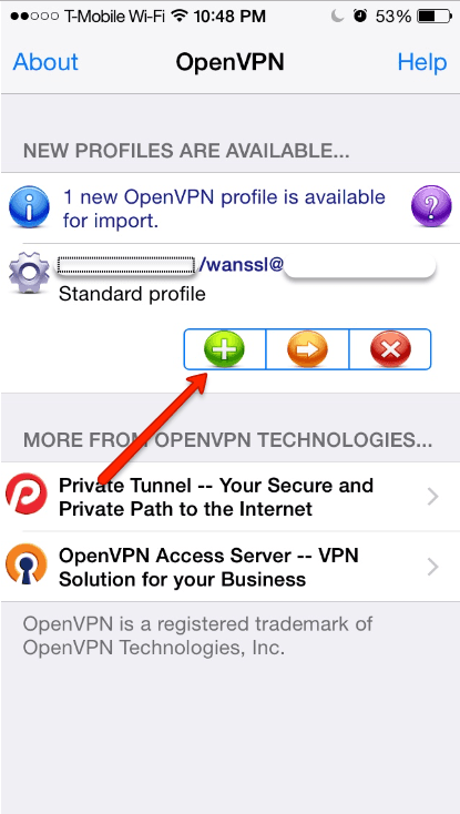Sophos UTM SSL VPN on iOS - Open VPN