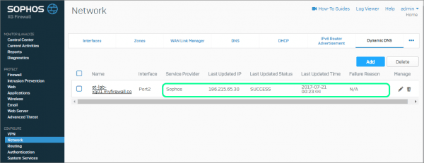 Configure Free Dynamic DNS Service on Sophos XG UTM