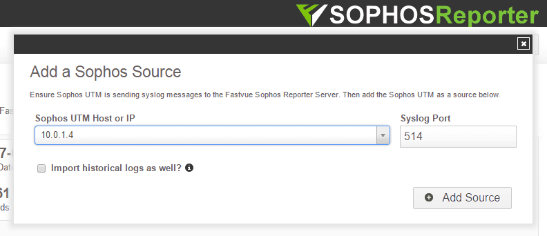 Add Sophos XG as a Source