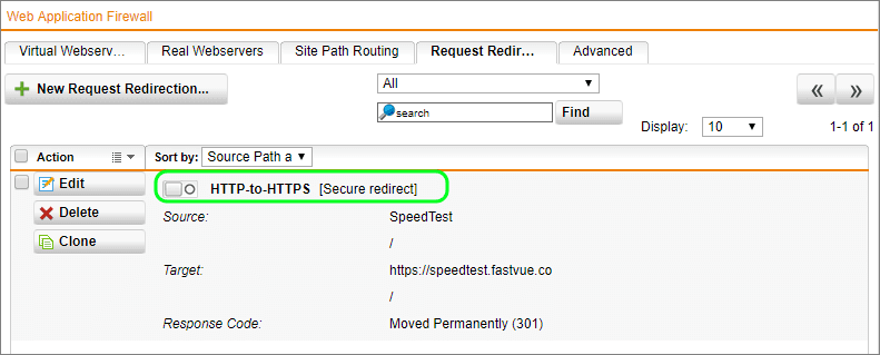 Sophos UTM Request Redirect Rules
