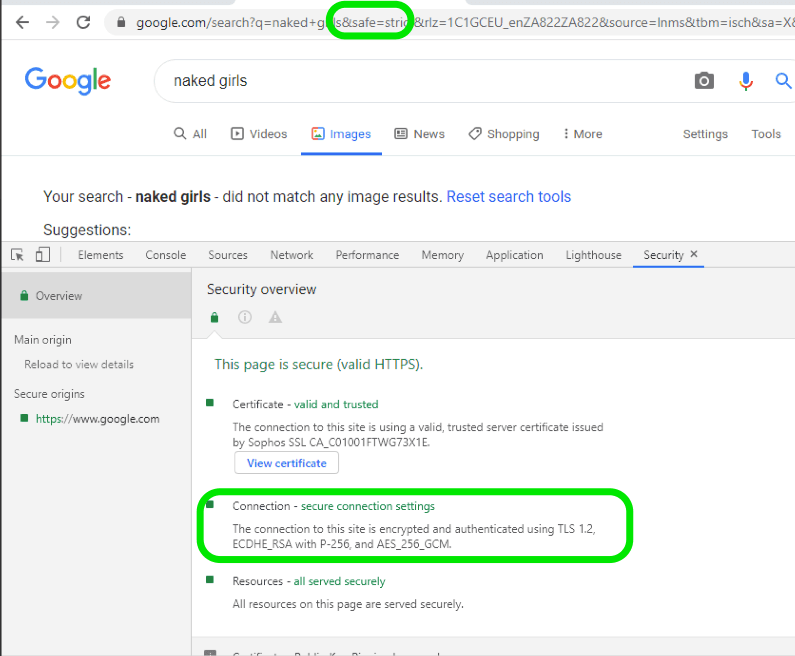 Testing Sophos XG SafeSearch Enforcement