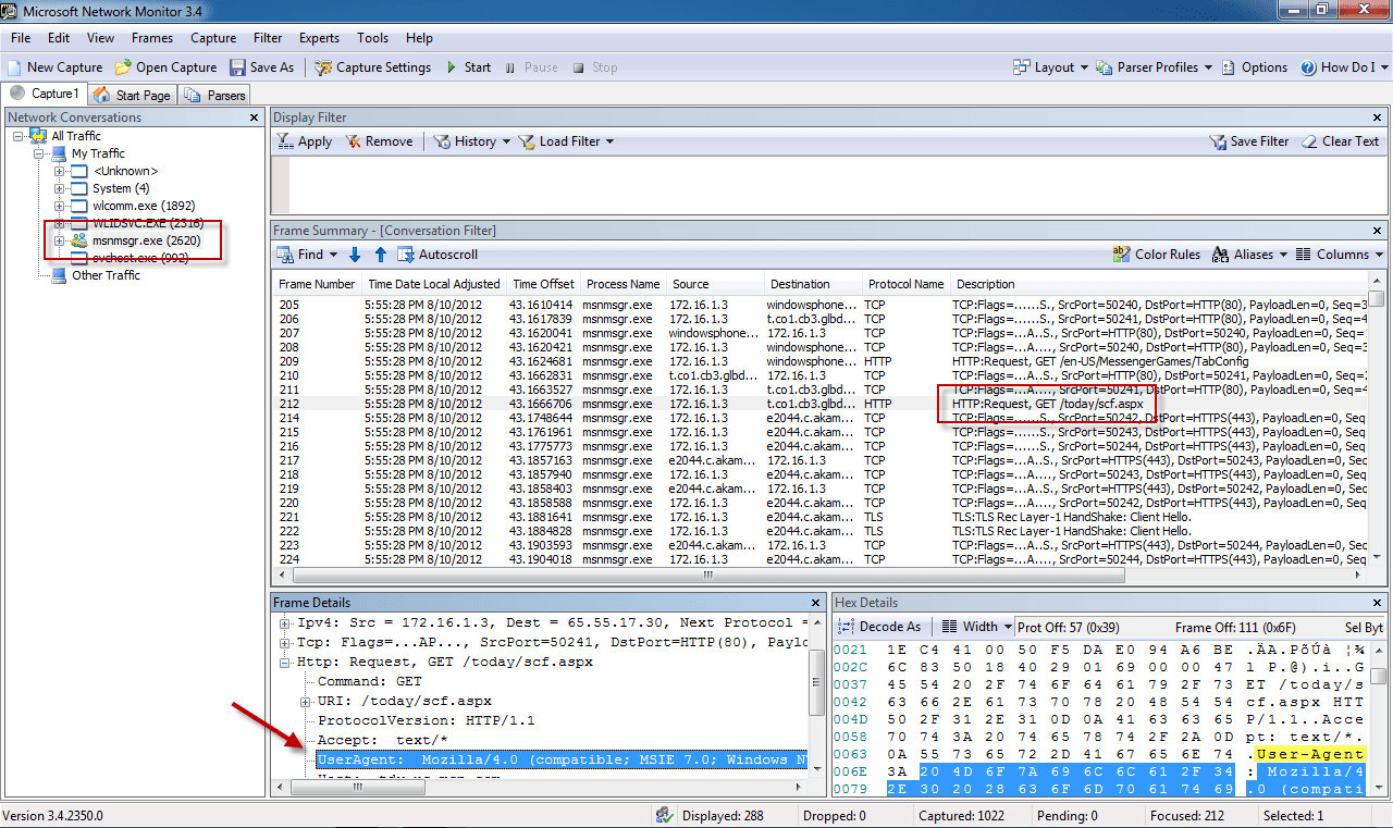Identifying Instant Messaging User Agent using Network Monitor