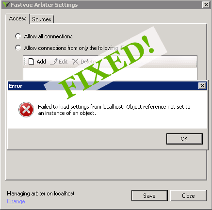 Fastvue Arbiter Error