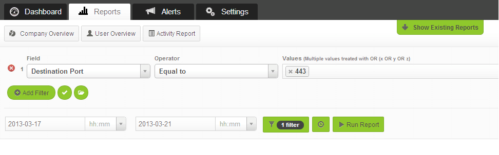 Filtering by Port 443 in Fastvue TMG Reporter