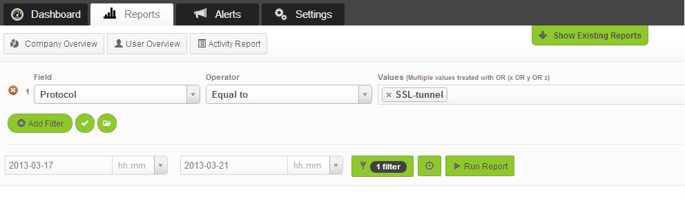 Filtering by SSL Tunnel (HTTPS) in Fastvue TMG Reporter