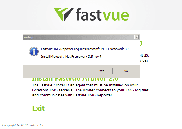 Install .NET 3.5 Prompt