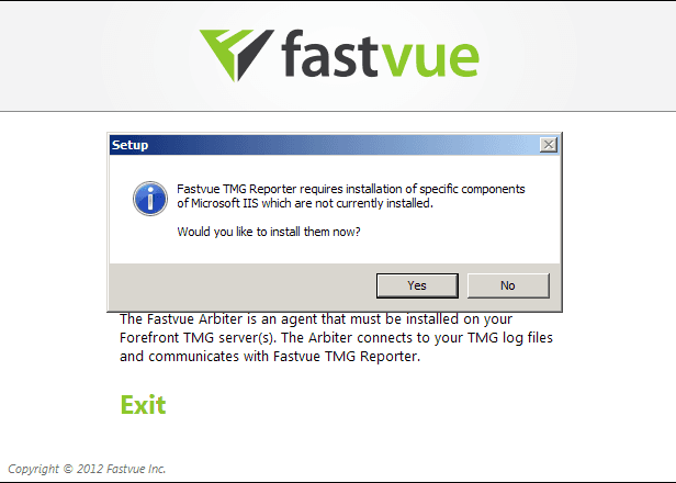 Install IIS Prompt
