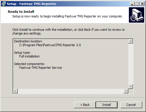 TMG Reporter Ready For Install