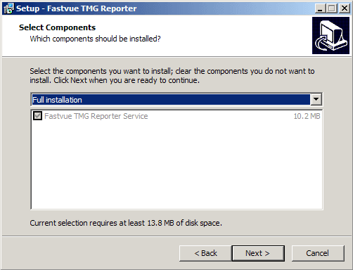 TMG Reporter Service Installation