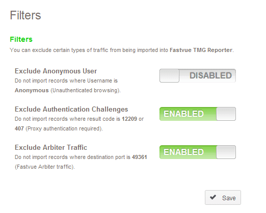 Fastvue TMG Import Filters